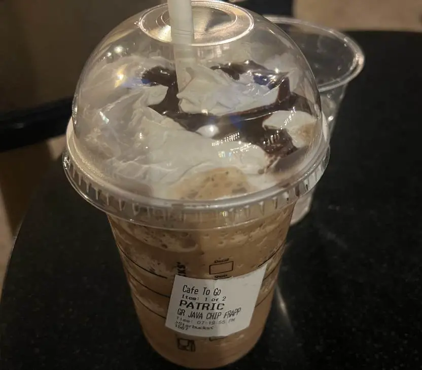 frappuccino at Starbucks